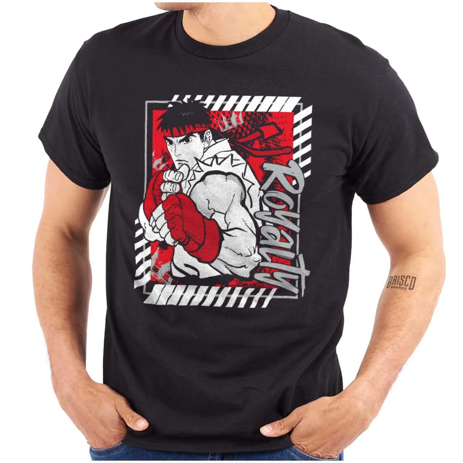 Retro Street Fighter Video Game Ryu Royalty T-Shirt, Vintage Retro Gaming Graphic Tee, Vintage Style, Streetwear For Fans