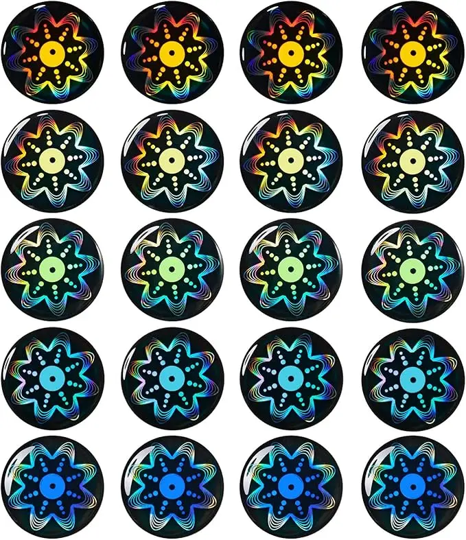 18 Pieces Cell Phone Stickers Blockers Equipment Stickers Devices Accessories for Mobile Phones, Laptops Computers, EMF Protection Anti-Radiation Quantum Shield for Phone, Airpods, Fridge, and Laptop(Delicate Style)