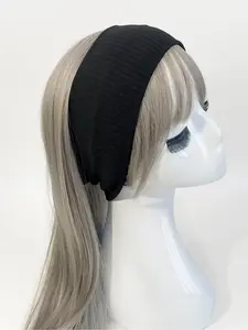 1pc Simple Knitted Headband, College Style Street Fashion Sports Hair Band, Stretchable Comfortable Turban Sweatband, Unisex All Season