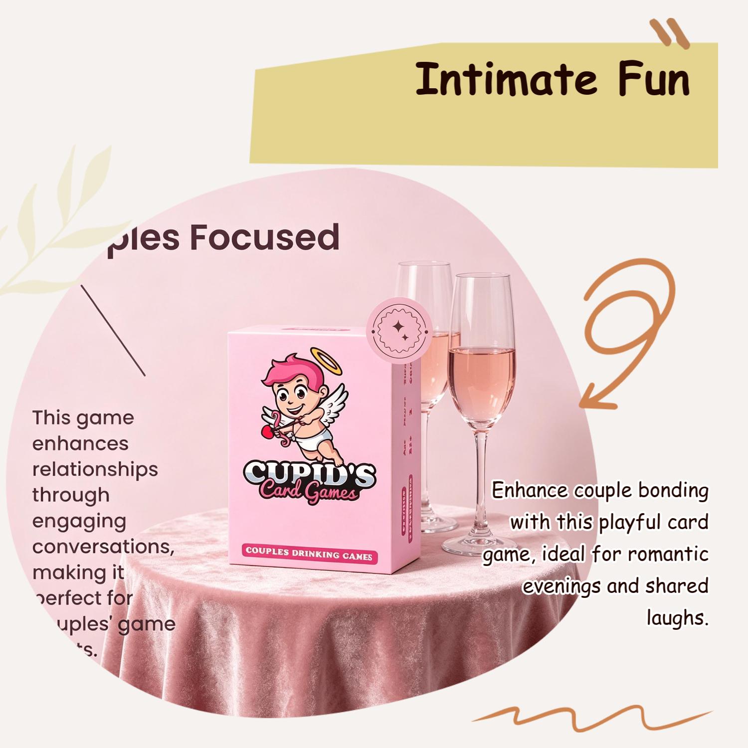 Cupid Card Game – Adult Date Night Drinking Game – Couples Bedroom Game – Two-Player Game – Family Gathering Game, Halloween And Christmas Eve Game, Couple's Game,Boyfriend Gift, Intimate, Valentine's Party