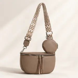 Trendy New Premium Quality Women's Chest Sling Bag, Fashionable Lightweight Wide Strap Crossbody Shoulder Purse, Elegant Chic Casual Everyday Fanny Pack Waist Bum Bag, Social Media Viral Streetwear Aesthetic Gift for Her