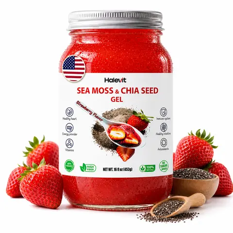 Strawberry Sea Moss Gel – Organic, Nutrient-Dense Superfood for Immunity, Digestion & Thyroid Support – Vegan & Made in USA