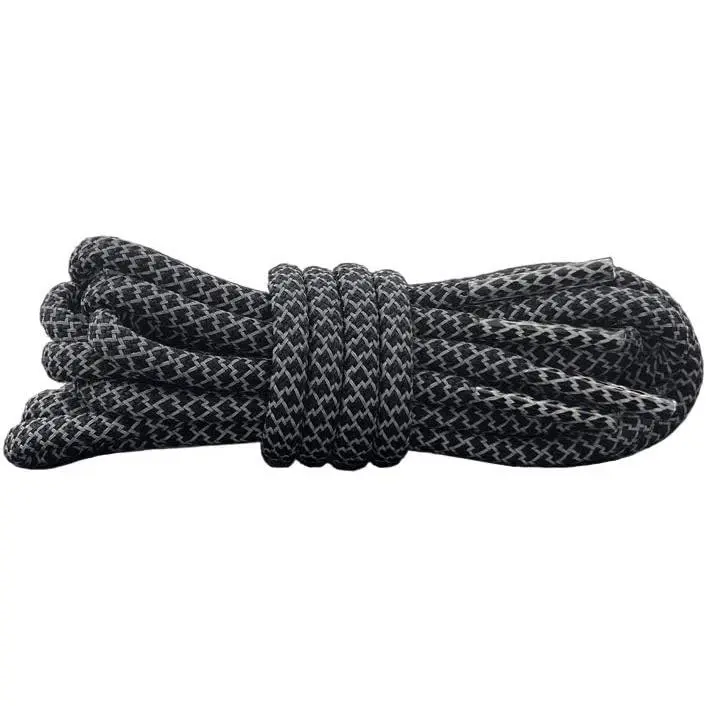 Reflective Round Shoelaces for Sneakers - Polyester Mix, Lace-Up Safety Lacing, 9 Different Lengths, 6 Colors, Shoelace, Reflective Shine, Climbing Shoes, Trekking, 0.19 Inches