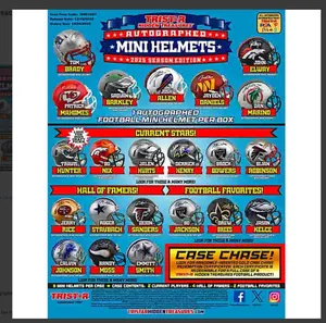 2025 Tristar Autographed Football Mini Helmets Season Edition