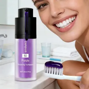 Whitening Toothpaste Set, Home Use Mint Flavor Deep Cleaning Fresh Breath, Oral Care Benefits, Recyclable, Single Item Pack