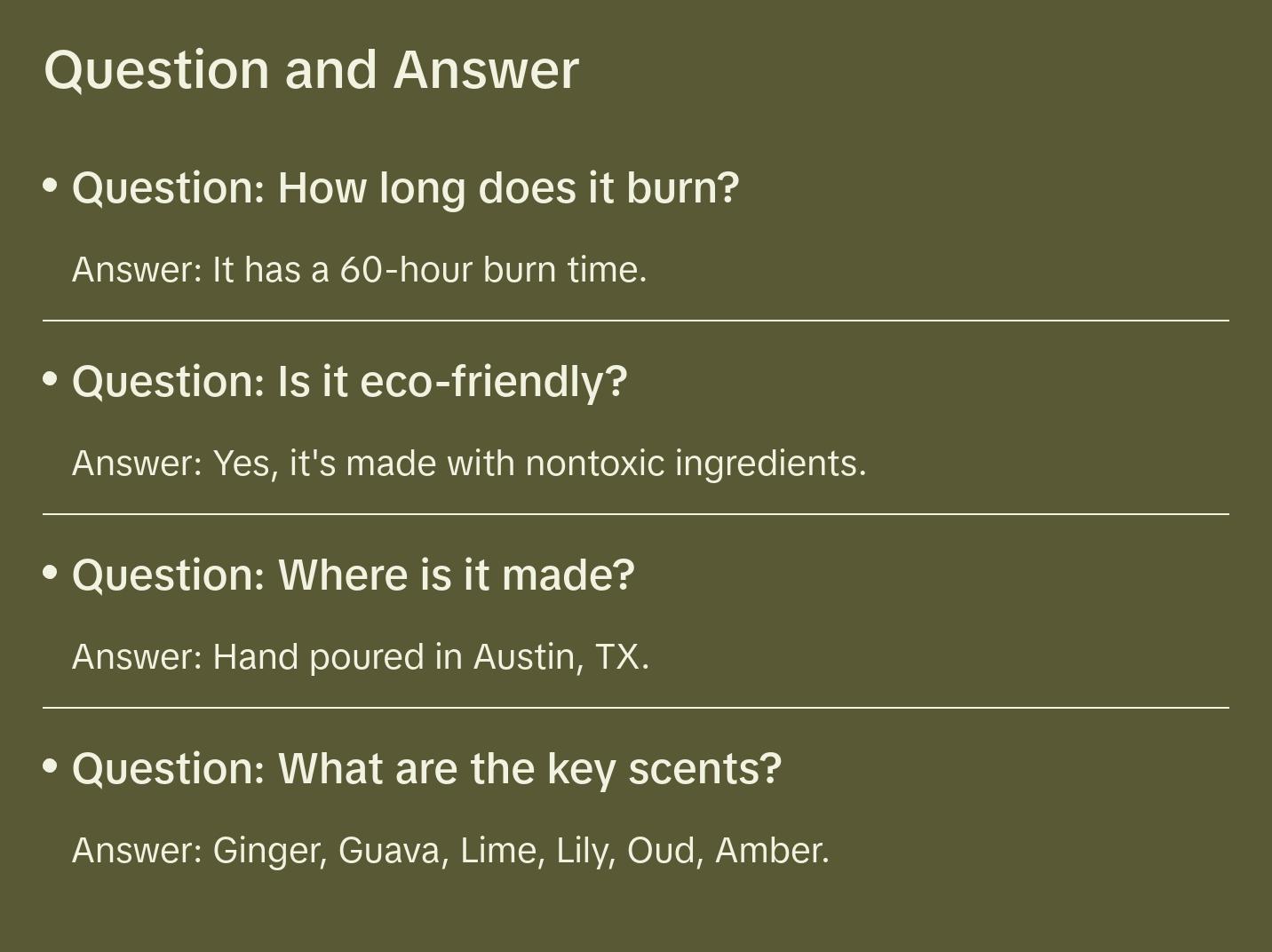 HAPPY TRAILS Ginger, Guava, Lime Candle