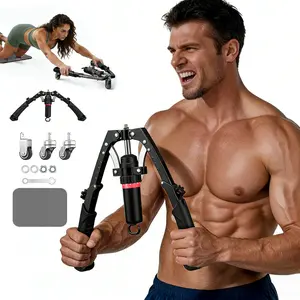 [New deals]TOUSAINS Hydraulic Chest Expander & Arm Twister, 15-Level Adjustable Power Twister (22-440LB), Portable Chest & Arm Workout Equipment for Home Gym Upper Body Training, free shipping