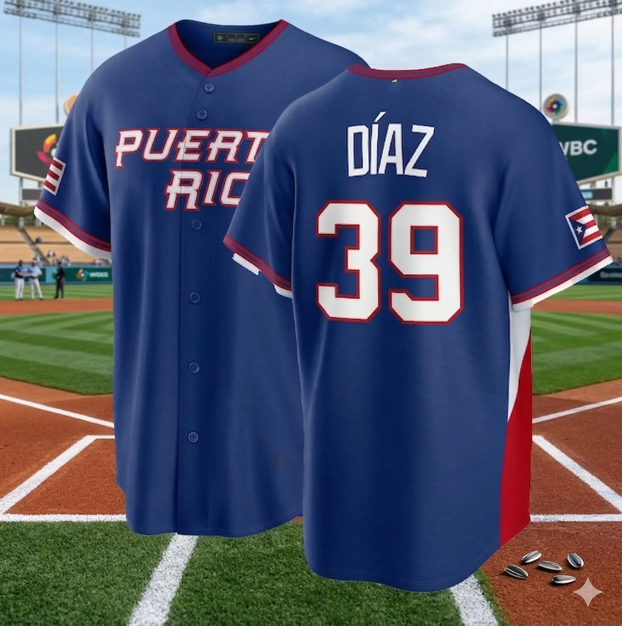 Personalized Puerto Rico Baseball Jersey 2 Colors - Custom Name & Number Athletic Shirt Youth & Adult