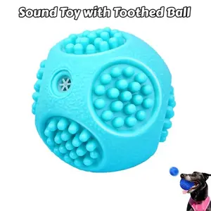 Multipurpose Dog Squeaky Toy Ball, Floating on Water & Chewable for Dental Health, Ideal Fetch Toy for Puppies & Adult Dogs, Indoor Outdoor Play， Durable Dog Chew Squeaky Ball - Interactive Teeth Cleaning Toy for Puppies and Large Dogs
