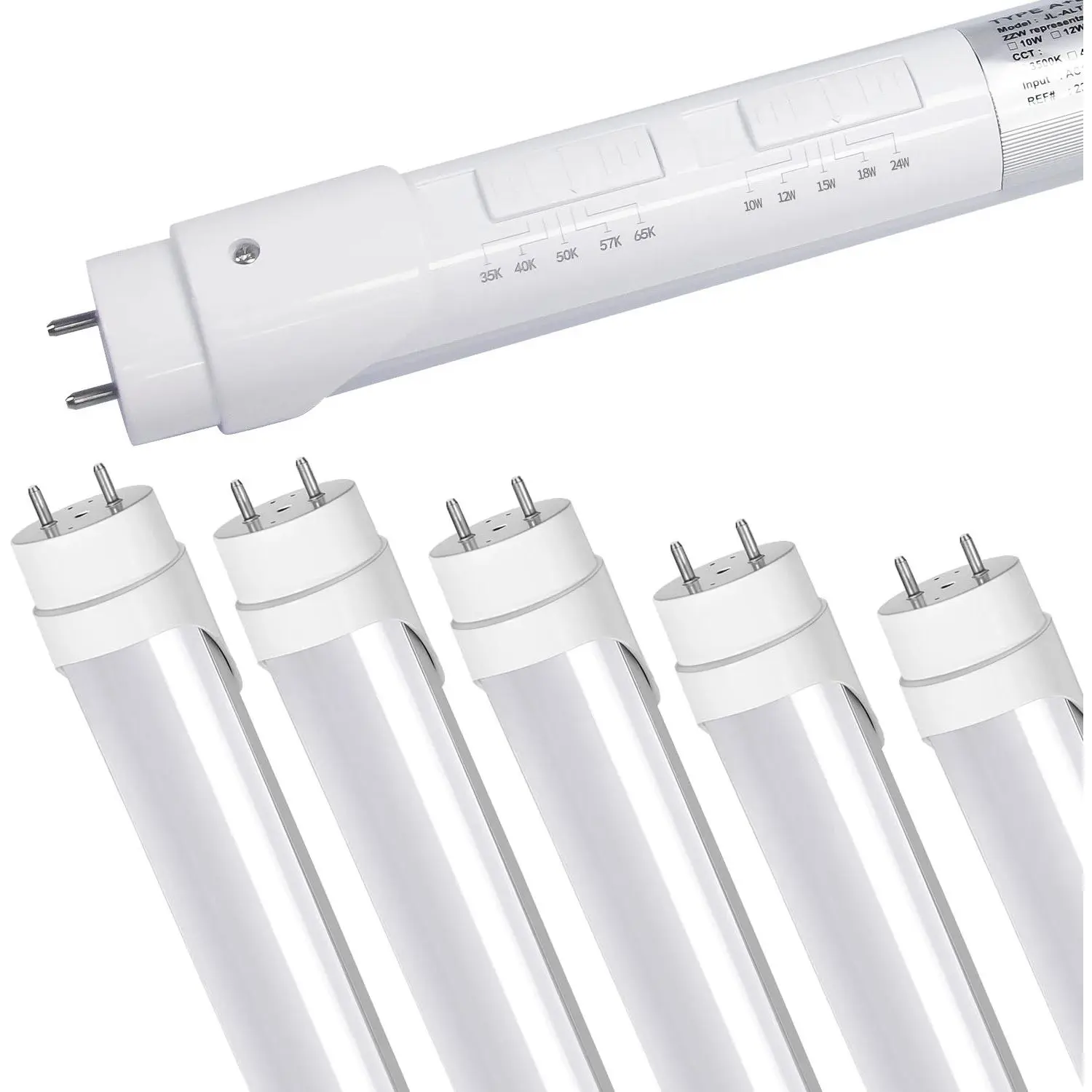 USA In Stock 30 pcs Led Shop Tube Light 4ft 10W 12W 15W 18W 22W With 5CCT And 5Power Tunable Aluminum G13 T8 LED Tube Light