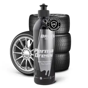Brug’s PermaDress Semi-Permanent Tire Coating | 90-Day Tire Shine & Dressing with UV Protection for Enhanced Shine