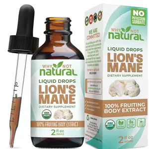 Why Not Natural Organic Lions Mane Liquid Extract Mushroom Supplement Tincture