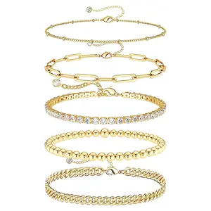 Stackable Bracelets For Women Bracelet Sets For Women Stackable Bracelet Set Adjustable Waterproof Jewelry Birthday And Holiday Gifts For Women Back To School Gifts For Girls