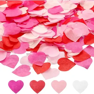 10000 Pcs Heart-Shaped Paper Confetti, 4-Colour Romance Wedding Confetti for Wedding, Valentines, Anniversary, Birthday, Party 100g Other's Day Decorations Table Centerpieces for Mother's Birthday Family Party Decor Happy Mother's Day Party Supplies