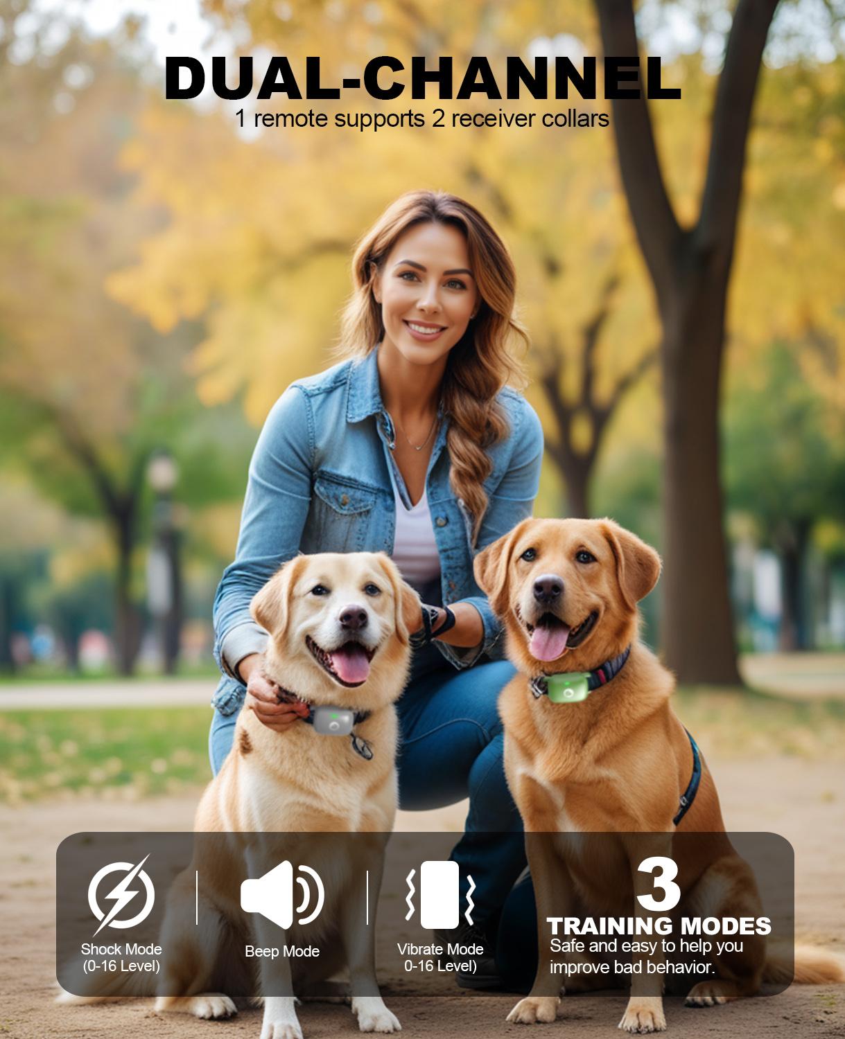 2026 Upgraded Dog Training Collar with Remote, 3 Training Modes Waterproof Rechargeable E-Collar for Dogs 2026 Upgraded Dog Training Collar with Remote, 3 Training Modes Waterproof Rechargeable E-Collar for Dogs