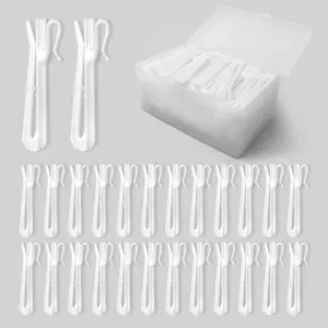 80 Pcs Adjustable Pinch Pleat Curtain Hooks Clips Plastic Pin Hooks for Window Door Shower Curtain and Drapes