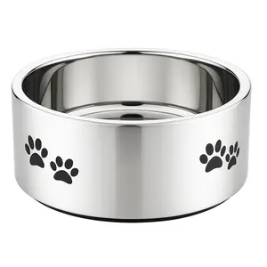 Double Wall Stainless Steel Heavy Feeding Bowl – Insulated, Non-Skid Feeding Bowl by Advance Pets Products