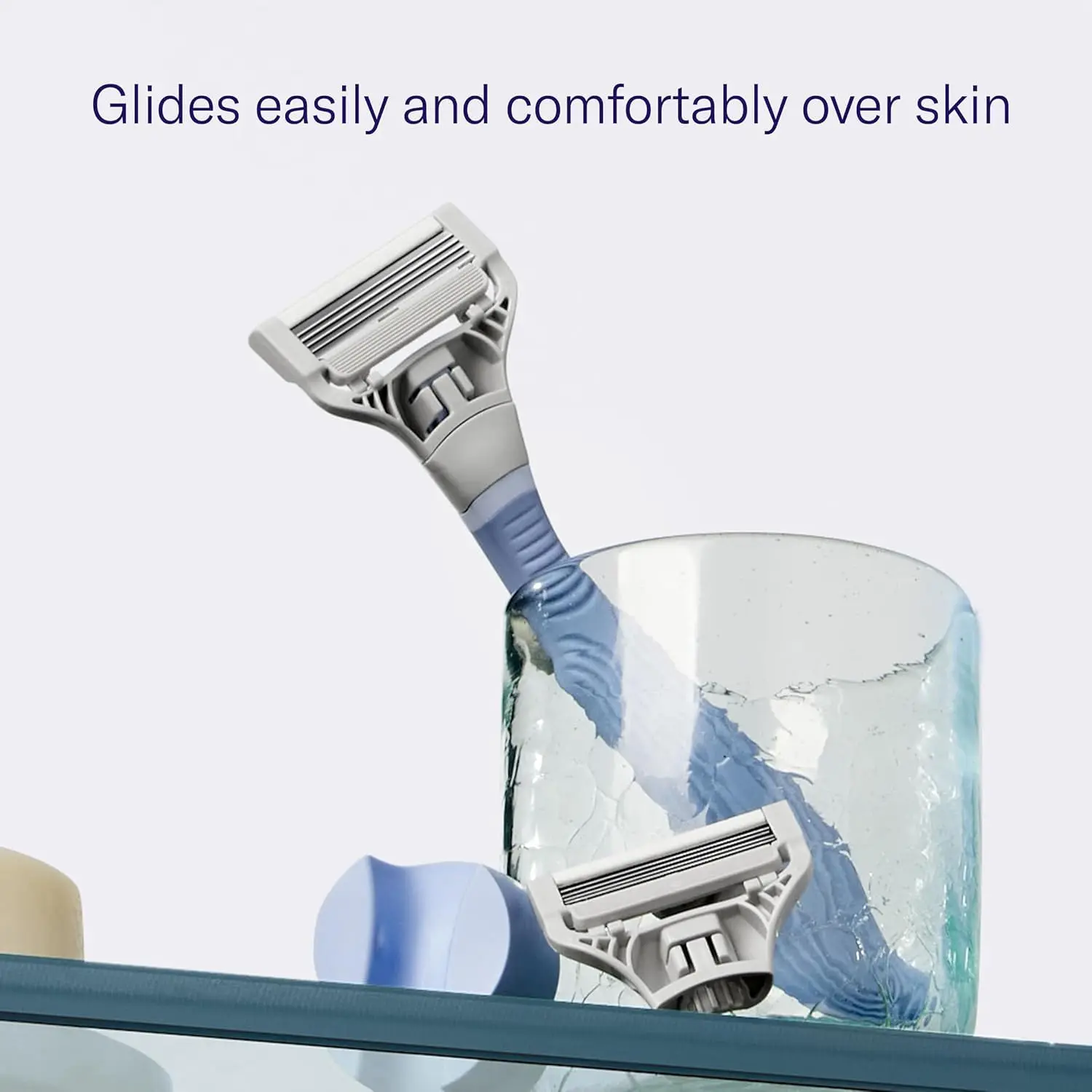 Flamingo Pubic Razor Set with 5 Precision Blades for Sensitive