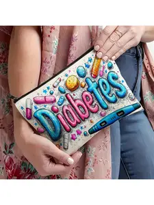 A Travel Bag for Diabetics That Is Odor-Free, Featuring a Zipper, Suitable for Cosmetics, And Toiletries, Making It an Ideal Multifunctional Gift for Those with