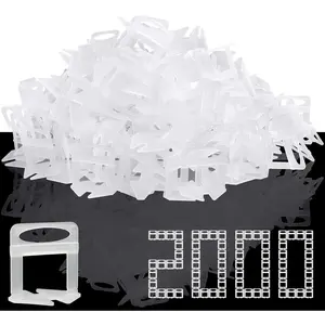 Tile Leveling System, 2000- 1/16" Tile Spacers Clips Tile Tools, Tile Installation Tools for Professional Ceramic Tile and Stone Installation