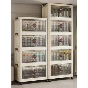 Large Capacity Multifunction Folding Storage Cabinet Dustproof Wardrobe Closet Organizer Easy-to-Install Storage Boxes