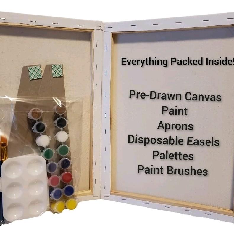 Shoe Game- Couples Paint and Sip Canvas Kit