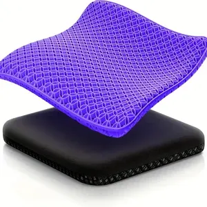 Motorcycle Gel Seat Cushion, Breathable Cloth Cushion, Comfortable Seat Cushion Suitable for Prolonged Sitting, Perfect for Office, Car, Airplane and Bicycle Use, Seat Covers