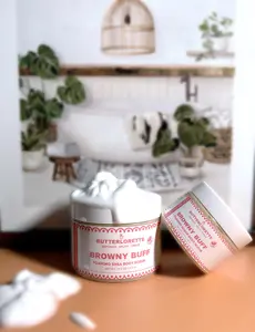 Foaming Whipped Sugar & Coffee Scrub Cleanse, Exfoliate, Detox - Non-Toxic, Luxuriously Rich Lather with Sweet Smell & Hydrating Benefits