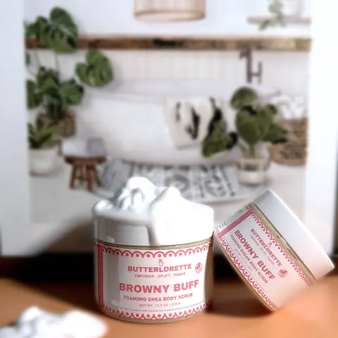 Foaming Whipped Sugar & Coffee Scrub Cleanse, Exfoliate, Detox - Non-Toxic, Luxuriously Rich Lather with Sweet Smell & Hydrating Benefits