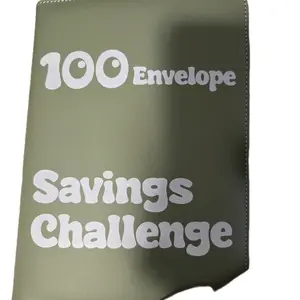 100 Envelope Challenge - Savings Challenge with Green Design and "100 Envelope" Text