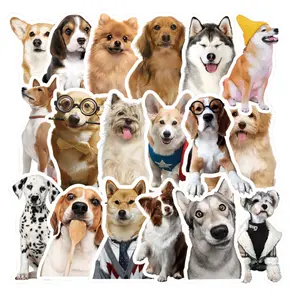50PCS Cartoon Dog Scrapbooking Stickers Creative Stickers For Junk Journal Diary Water Bottle Laptop Phone Suitcase Decoration Handmade Material Funny Stickers