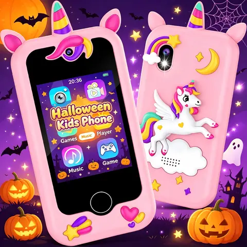 [Halloween Gifts]Gofunly Kids Smart Phone - 2.8" Touch Screen, Dual Digital Camera, MP3 Player, Toddler Girl Educational Learning Travel Toy, Perfect Christmas/Birthday Gift, Summerwins Phone Case, Abs