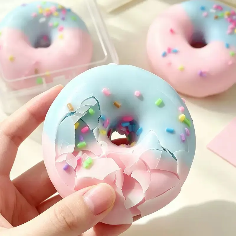 3PCS Wax Cracking Squishy, ASMR Crunchy Stress Balls with Satisfying Crackle Sounds, Wax Skin Squeeze Fidget Toys for Stress Relief