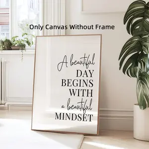 1Pc Optinal Frame Modern Minimalistic Women Quotes About Life Canvas Poster, Modern Minimalist Design, Motivational Wall Art, Room Decor, Inspirational Artwork For Gift, Wall Picture For Office, Bedroom, Living Room, Dorm