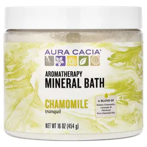 Aura Cacia Aromatherapy Mineral Bath, Tranquil Chamomile, 16 oz (454 g)