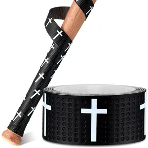 Faith Cross Baseball Bat Grip Tapes 1.1mm Precut Full Adhesive Softball Grip Tape,Non-Slip Softball Bat Wrap Religious Cricket Batting Tape Replacement