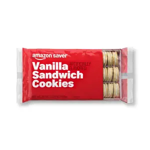 Amazon Saver, Vanilla Sandwich Cookies, 25 Ounce