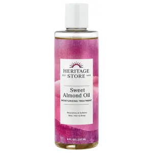 Heritage Store Sweet Almond Oil, Moisturizing Treatment, 8 fl oz (237 ml)