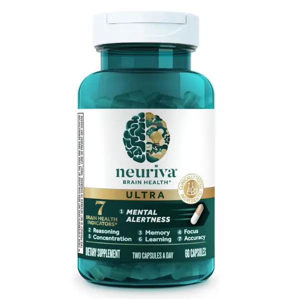 Daily Cognitive Support Supplement with Phosphatidylserine, Plant Extracts, B Vitamins & Folic Acid, 60 Capsules