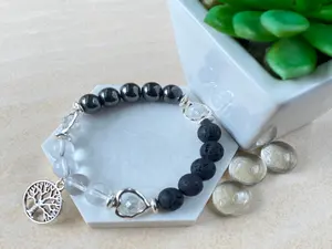 Lava Bead Bracelet, Essential Oil Bracelet, Diffuser Bracelet, Hematite Bracelet, Good Vibes Bracelet, Gift for Her, Therapy Bracelet.