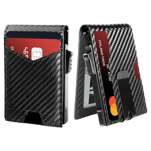 Aluminum Cardholder Wallet for Men Metal Wallets with RFID Blocking Slim & Minimalist Aluminum Pop Up Wallet with Push Button for Quick Card Access