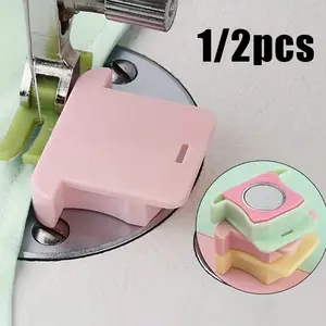 Multi-Color Magnetic Sewing Machine Guide, Includes Fabric Stopper and Scale Locator, Durable Plastic, No Battery Required