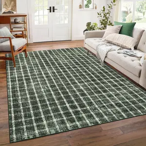 Modern geometric plaid Rug soft non-slip Rug ultra-thin foldable interior decoration carpet for living room kitchen office