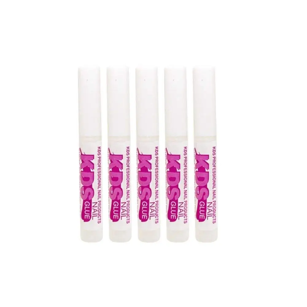 5 pcs KDS Nail Tip Glue - Adhesive Super Bond for Acrylic Nails Tips - 0.07 oz for Each Glue