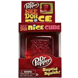 NeeDoh Nice Cube - Satisfying Cube Squeeze Toy - Soft Squeeze Toy in Assorted Colors - Fun for Ages 3 and Up