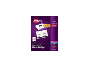 avery magnetic badges name and badge label, 3" x 4" 8781