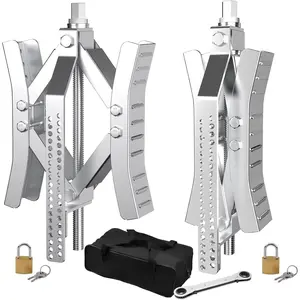 RV Camper Wheel Chock Stabilizer Scissor, X Chocks Wheel Stabilizer for RV Travel Trailer Tires, X Chock for Locking Tandem Wheels When Parked on Uneven Surfaces