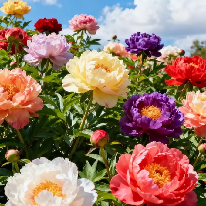200 Pcs Premium Perennial Peony Flower Seeds Mixed Colors Rare Double Blooms Giant Peonies Easy to Grow for Outdoor Backyard Garden Landscaping Pots