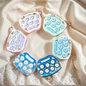 6 Pcs Mini Fidget Keychain Toys, Pop Clicker Sensory Toys for Fun Stress Relief, Ideal for Birthday and Holiday Favors, Bulk Gift Sets for Kids and Adults