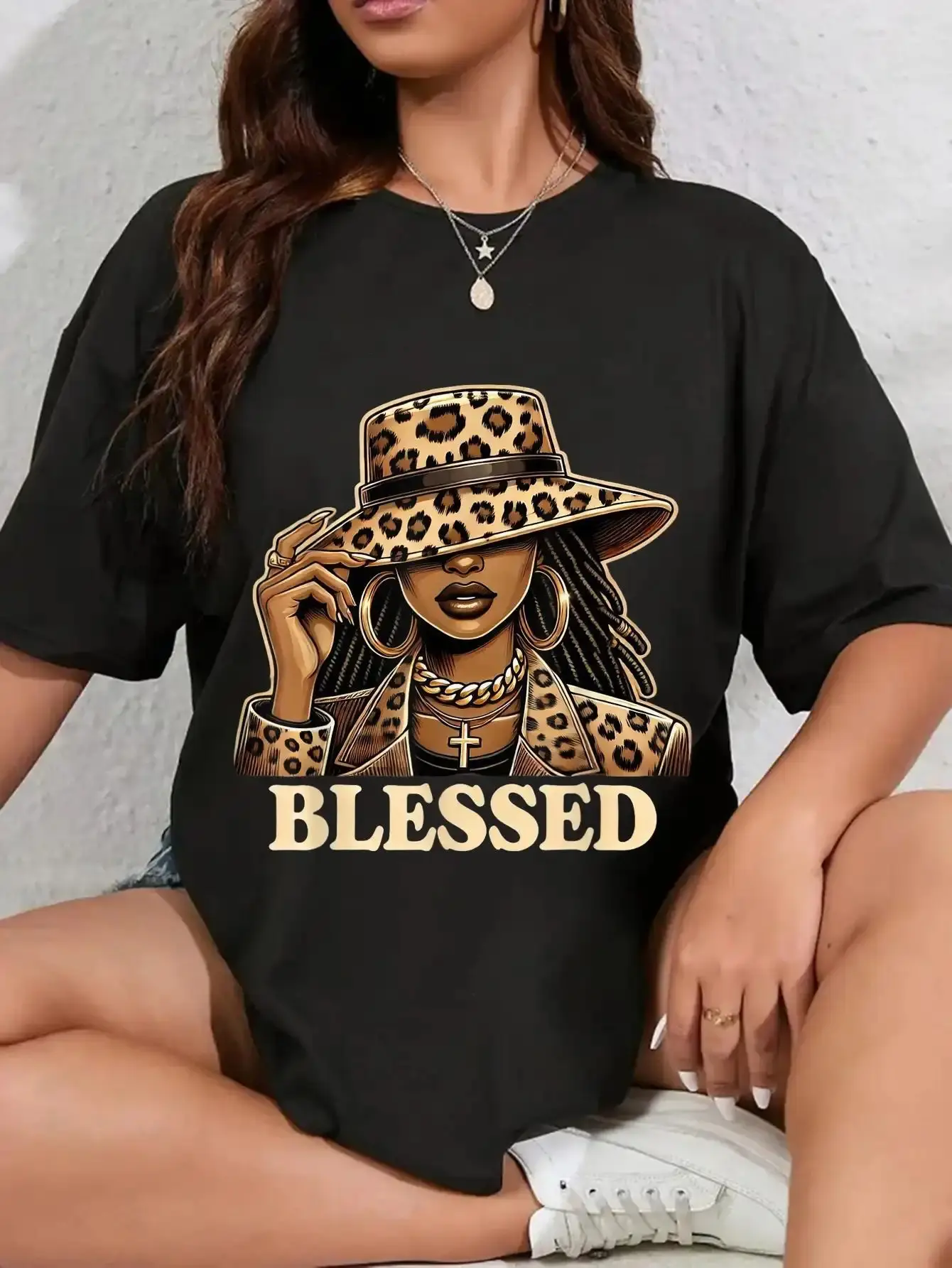 Unisex Blessed Black Cowgirl Western Swag African Christian Woman T-Shirt